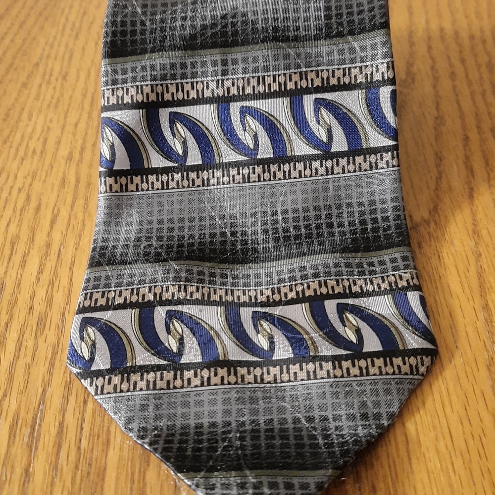 David Taylor Elegant Gray & Blue Men’s Tie | Classic Designer Necktie Business F